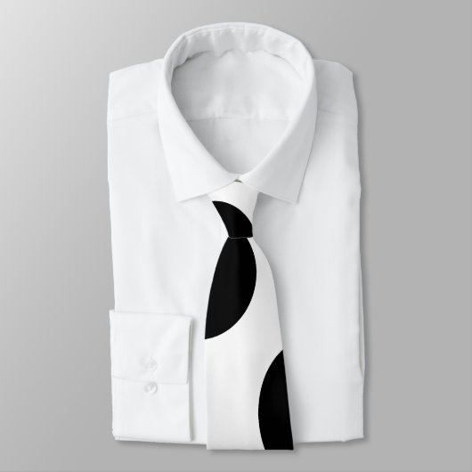 Asymetric Tupfen, große Kreise Schwarzes u. Weiß Krawatte (Gebunden)