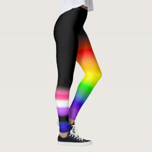 Asymetrische genderfluid Regenbogen-Stolzflaggen Leggings