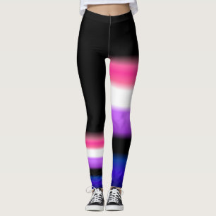 Asymetrische genderfluid Stolz-Flaggen-Leggings Leggings