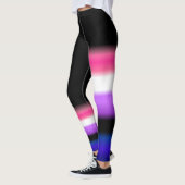 Asymetrische genderfluid Stolz-Flaggen-Leggings Leggings (Links)