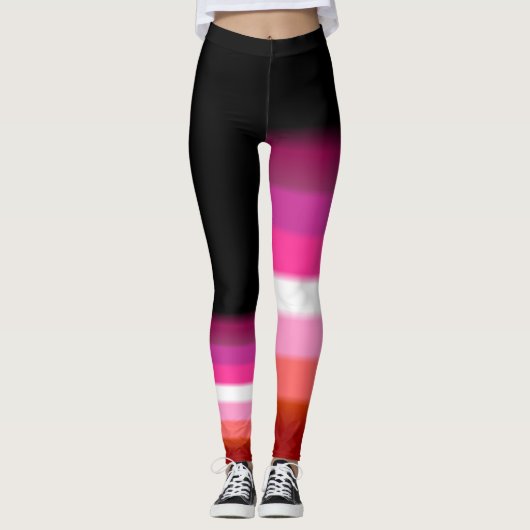 Asymetrische lesbische (Lippenstift) Leggings (Vorderseite)