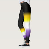 Asymetrische nonbinary Stolzflaggen-Leggings Leggings (Links)