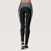 Asymetrische Seitenband-Monochrom-Leggings Leggings (Rückseite)