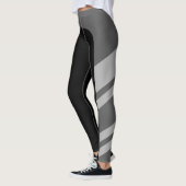 Asymetrische Seitenband-Monochrom-Leggings Leggings (Links)