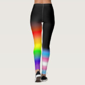 Asymetrische Transport-Regenbogenstolzflaggen Leggings (Rückseite)