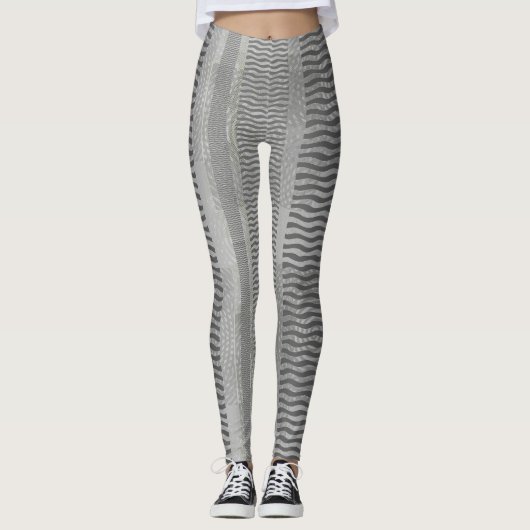 asymetrisches Flickwerk Leggings (Vorderseite)