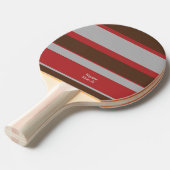 Asymmetric Stripes Horizontal Lines Gray Red Brown Tischtennis Schläger (Vorderseite)