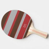 Asymmetric Stripes Horizontal Lines Gray Red Brown Tischtennis Schläger (Seitenansicht)