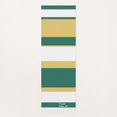 Asymmetric Stripes Lines Green Gold White Yogamatte (Vorderseite)