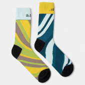 Asymmetric Stripes Mixup 3 and 5, Crazy Socken (Rechts)