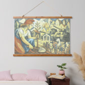 Asymmetrie eines Kampfes Wandteppich Mit Holzrahmen (Schlafzimmer)