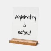 Asymmetrie ist ein natürliches Acrylzeichen Acrylschild (Winkel)