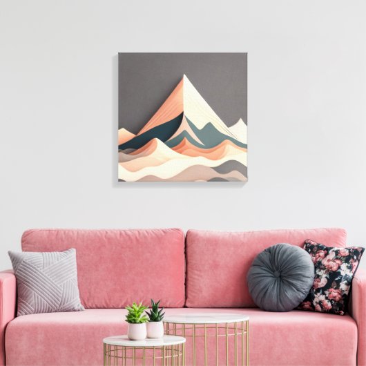 Asymmetrie Leinwanddruck (Insitu (Wohnzimmer))