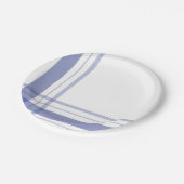 Asymmetrisch Kariert Flannel Navy Blue Linear Pappteller (Schrägansicht)