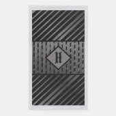 Asymmetrische Geometrie in Schwarz und Grau Serviette (Vorderseite)