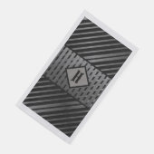 Asymmetrische Geometrie in Schwarz und Grau Serviette (Ecke)