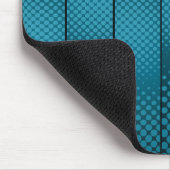 Asymmetrische hellblaue Polka-Punkte Mousepad (Ecke)