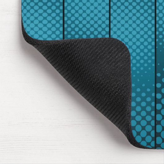 Asymmetrische hellblaue Polka-Punkte Mousepad (Ecke)