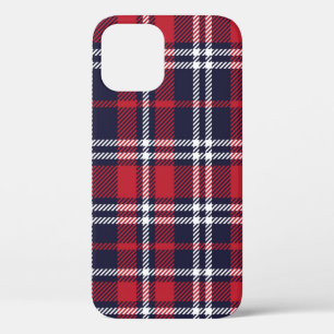 Asymmetrische Karierte Struktur der roten Marine Case-Mate iPhone Hülle