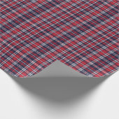 Asymmetrische Karierte Struktur der roten Marine Geschenkpapier (Ecke)