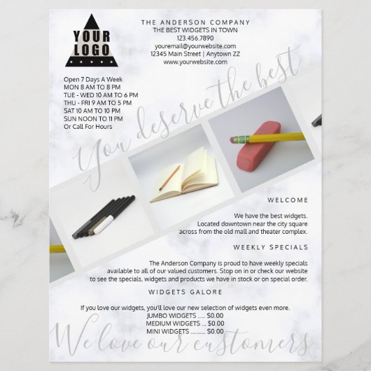 Asymmetrische Logokombination 3 Flyer (Vorne)