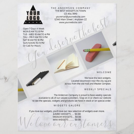 Asymmetrische Logokombination 3 Flyer (Vorne)