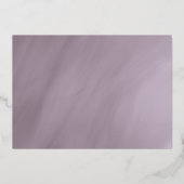 asymmetrischer Rahmen Pflaume mit Rose Folieneinladung (Rückseite)