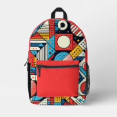 Asymmetrischer Saldo Bedruckter Rucksack (Vorderseite)