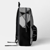Asymmetrischer Schwarz-Grau-Rucksack von Joya Eve Bedruckter Rucksack (Links)