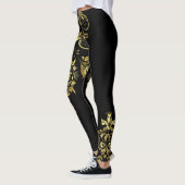 Asymmetrisches Design aus schwarzem und schmalem G Leggings (Links)