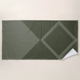 asymmetrisches, Diamantmoosgrünes Handtuch
