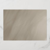 asymmetrisches Goldrahmen antikes Grau mit Gold Folieneinladung (Rückseite)