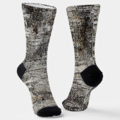 Asymmetrisches Muster der Birkenhalde Grafische Na Socken (Gewinkelt)