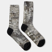 Asymmetrisches Muster der Birkenhalde Grafische Na Socken (Rechts)