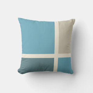 Asymmetrisches Quadrat- und Rechteck-Muster-Pillow Kissen