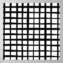 Asymmetrisches Schwarz/Weiß Kariert