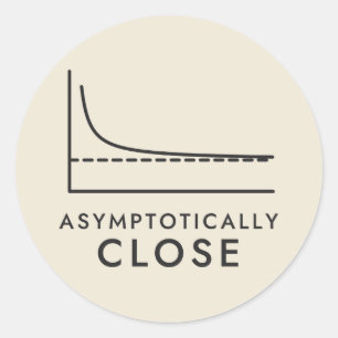Asymptotisch nahes Analysis-Diagramm Runder Aufkleber