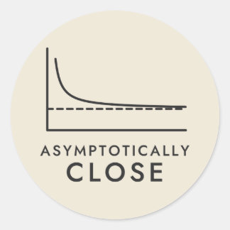 Asymptotisch nahes Analysis-Diagramm Runder Aufkleber