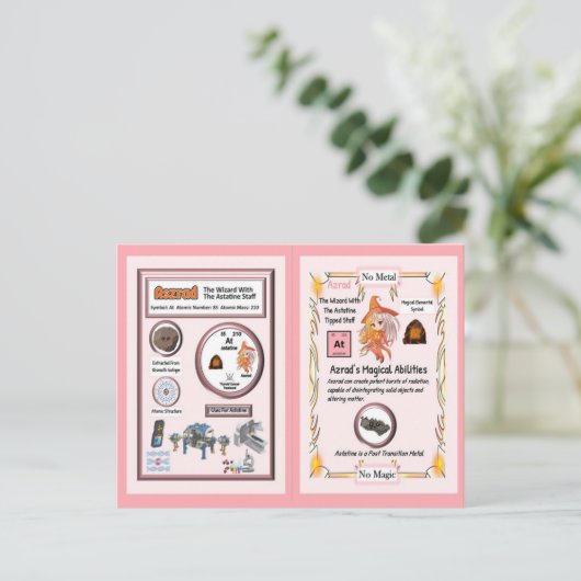 Aszrad Wizard - Astatine-Element Postkarte (Stehend Vorderseite)