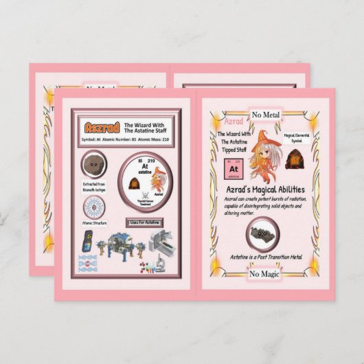 Aszrad Wizard - Astatine-Element Postkarte (Vorne/Hinten)