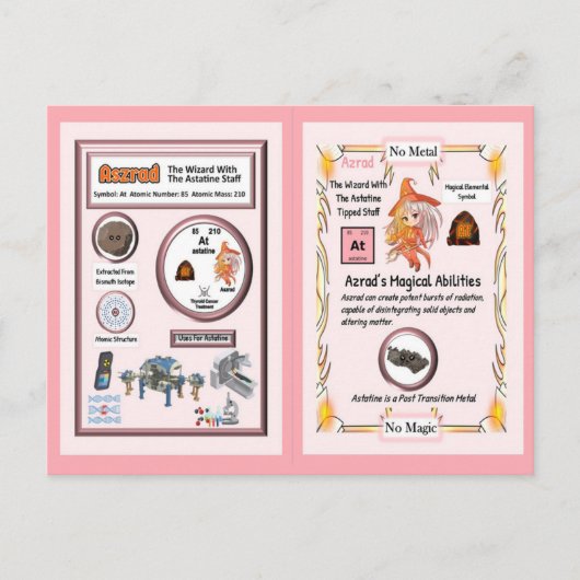 Aszrad Wizard - Astatine-Element Postkarte (Vorderseite)