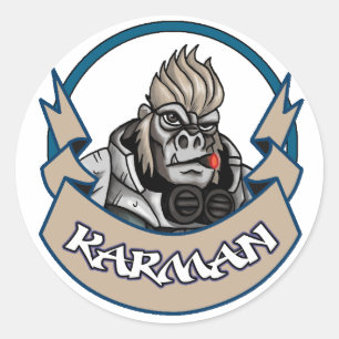 AT-43 Comic Karman Runder Aufkleber