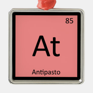 At - Antipasto Appetizer Chemie Periodischer Tisch Silbernes Ornament
