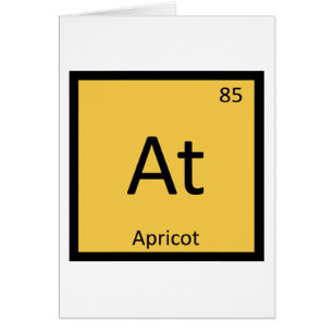 At - Aprikosen-Frucht Chemie Periodensystem-Symbol