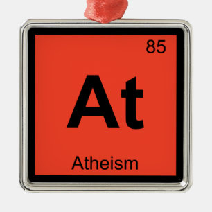 AT - Atheismus Philosophie Chemie Symbol Ornament Aus Metall
