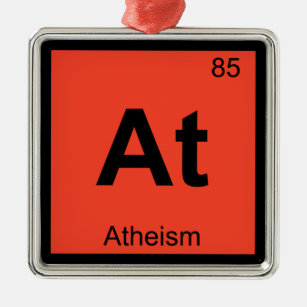 AT - Atheismus Philosophie Chemie Symbol Ornament Aus Metall