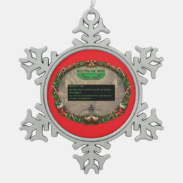 At Christmas, everyone can hear you Cheer! Schneeflocken Zinn-Ornament