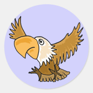 AT- Funny Cartoon Adler Stickers
