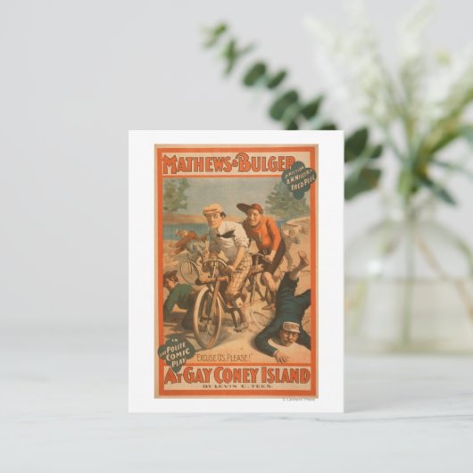 "At gay Coney Island" Musical Comedy Poster #1 Postkarte (Stehend Vorderseite)
