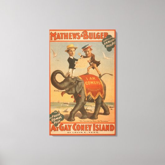 "At gay Coney Island" Musical Comedy Poster #3 Leinwanddruck (Vorderseite)